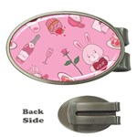 Valentine Pattern Money Clips (Oval)  Front