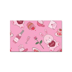 Valentine Pattern Sticker (rectangular)