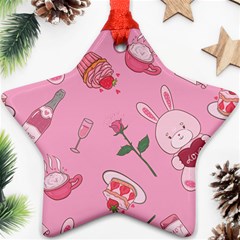 Valentine Pattern Star Ornament (two Sides)