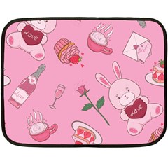 Valentine Pattern Fleece Blanket (mini) by designsbymallika