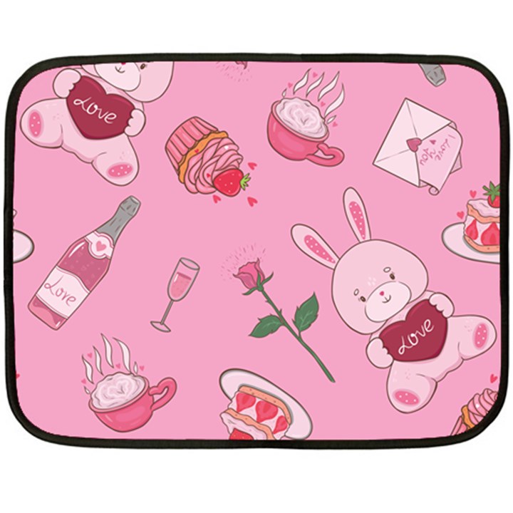 Valentine Pattern Fleece Blanket (Mini)