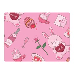 Valentine Pattern Premium Plush Fleece Blanket (mini) by designsbymallika