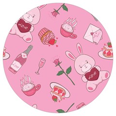 Valentine Pattern Round Trivet by designsbymallika