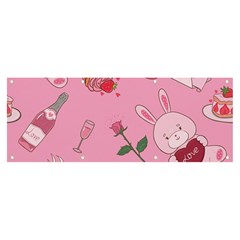 Valentine Pattern Banner And Sign 8  X 3  by designsbymallika