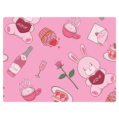 Valentine Pattern One Side Premium Plush Fleece Blanket (extra Small) by designsbymallika