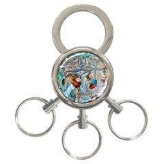 Pouring Edit 3-ring Key Chain by kaleidomarblingart