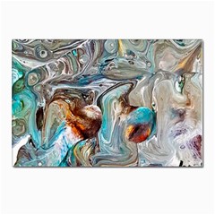 Pouring Edit Postcard 4 x 6  (pkg Of 10) by kaleidomarblingart