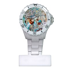 Pouring Edit Plastic Nurses Watch by kaleidomarblingart