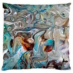 Pouring Edit Standard Premium Plush Fleece Cushion Case (two Sides) by kaleidomarblingart