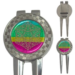 Rainbow Landscape With A Beautiful Silver Star So Decorative 3-in-1 Golf Divots by pepitasart