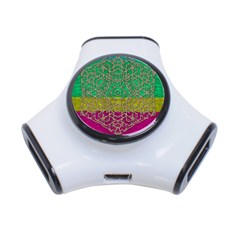 Rainbow Landscape With A Beautiful Silver Star So Decorative 3-port Usb Hub by pepitasart