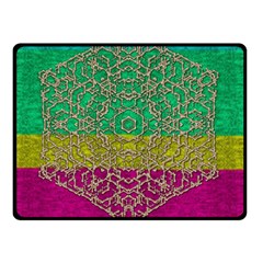 Rainbow Landscape With A Beautiful Silver Star So Decorative Fleece Blanket (small) by pepitasart