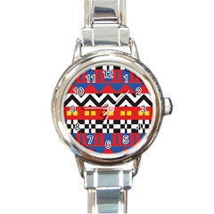 Shapes Rows Round Italian Charm Watch by LalyLauraFLM