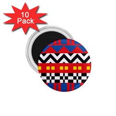 Shapes Rows 1 75  Magnets (10 Pack)  by LalyLauraFLM