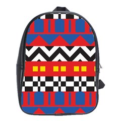 Shapes Rows School Bag (large) by LalyLauraFLM