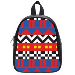 Shapes Rows School Bag (small) by LalyLauraFLM