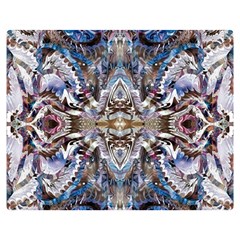 Marbling Blend  One Side Premium Plush Fleece Blanket (medium) by kaleidomarblingart