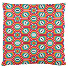 Hexagons And Stars Pattern                                                               Standard Flano Cushion Case (two Sides) by LalyLauraFLM