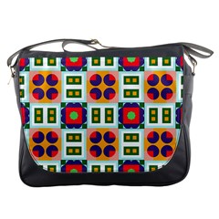 Shapes In Shapes 2                                                                 Messenger Bag by LalyLauraFLM