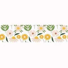 Flowers On A White Background Pattern                                                                   Large Bar Mat by LalyLauraFLM