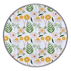 Flowers On A White Background Pattern                                                              Wireless Fast Charger by LalyLauraFLM