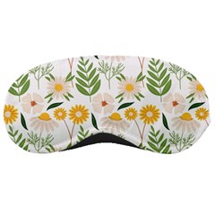 Flowers On A White Background Pattern                                                                    Sleeping Mask by LalyLauraFLM