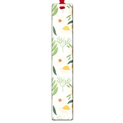 Flowers On A White Background Pattern                                                                    Large Book Mark by LalyLauraFLM