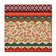 Ethnic-tribal-pattern-background Tile Coaster by Vaneshart