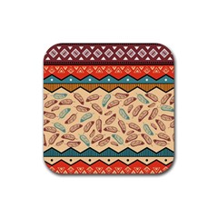 Ethnic-tribal-pattern-background Rubber Coaster (square) by Vaneshart