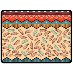 Ethnic-tribal-pattern-background One Side Fleece Blanket (large) by Vaneshart