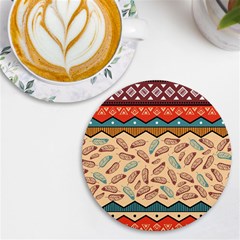 Ethnic-tribal-pattern-background Uv Print Round Tile Coaster by Vaneshart