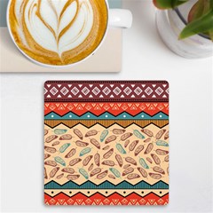 Ethnic-tribal-pattern-background Uv Print Square Tile Coaster  by Vaneshart