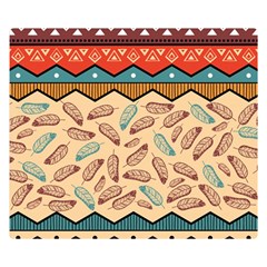 Ethnic-tribal-pattern-background One Side Premium Plush Fleece Blanket (small) by Vaneshart