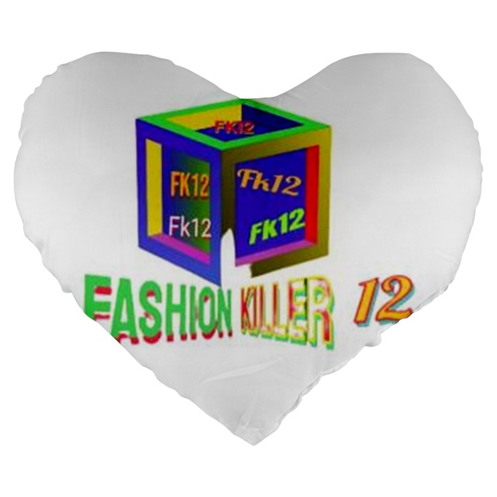 Fashionkiller12 Large 19  Premium Flano Heart Shape Cushions