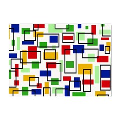 Colorful Rectangles                                                               Crystal Sticker (a4) by LalyLauraFLM