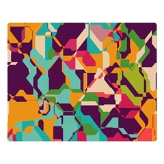 Retro Chaos                                                                One Side Premium Plush Fleece Blanket (large)