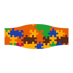 Retro Colors Puzzle Pieces                                                                        Stretchable Headband by LalyLauraFLM