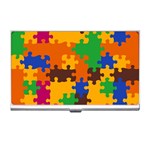 Retro colors puzzle pieces                                                                        Business Card Holder Front