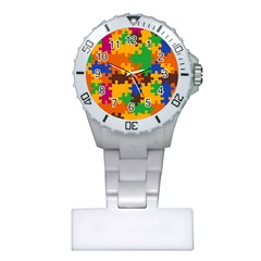 Retro Colors Puzzle Pieces                                                                        Nurses Watch by LalyLauraFLM