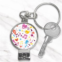 Love Cute Cartoon Seamless Shading Nail Clippers Key Chain