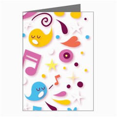 Love Cute Cartoon Seamless Shading Greeting Cards (pkg Of 8)