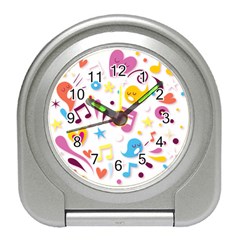 Love Cute Cartoon Seamless Shading Travel Alarm Clock