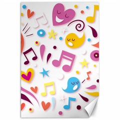 Love Cute Cartoon Seamless Shading Canvas 20  X 30 