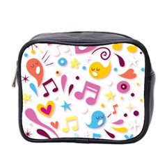 Love Cute Cartoon Seamless Shading Mini Toiletries Bag (two Sides)