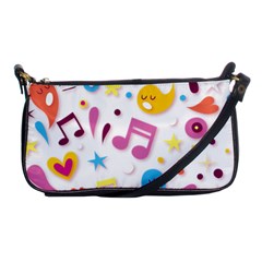 Love Cute Cartoon Seamless Shading Shoulder Clutch Bag