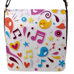 Love Cute Cartoon Seamless Shading Flap Closure Messenger Bag (s) by Jancukart