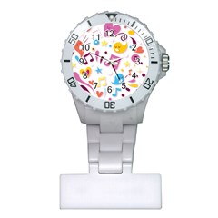 Love Cute Cartoon Seamless Shading Plastic Nurses Watch