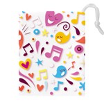 Love Cute Cartoon Seamless Shading Drawstring Pouch (4XL) Front