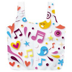 Love Cute Cartoon Seamless Shading Full Print Recycle Bag (xxl) by Jancukart