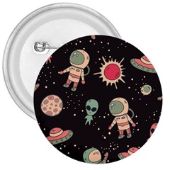 Space Pattern Cartoon 3  Buttons by Jancukart